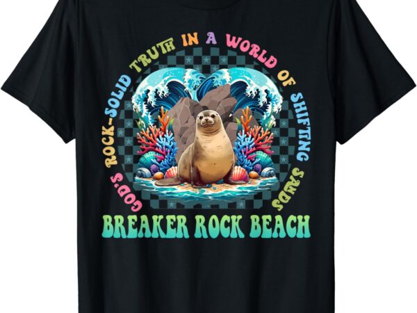 Gods rock solid truth in a world breaker rock beach vbs 2024 t-shirt