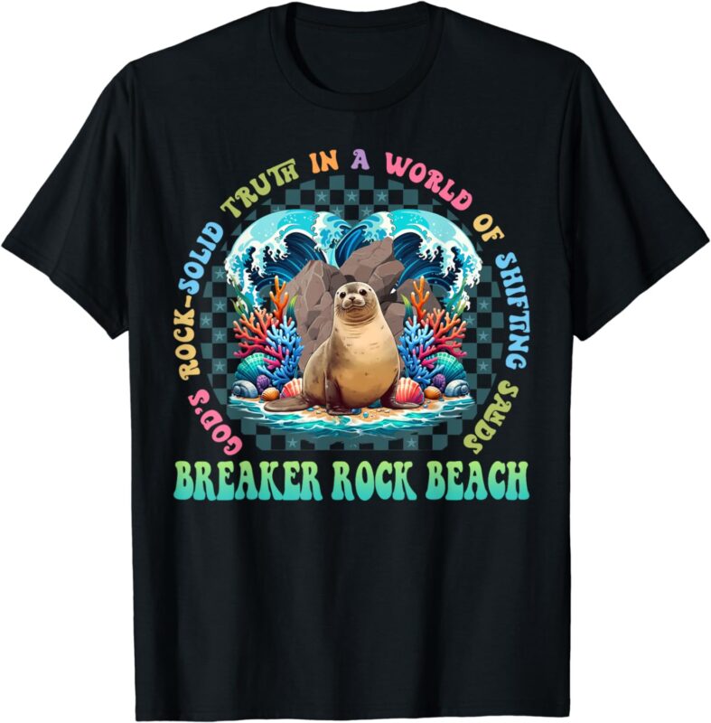 Gods Rock Solid Truth In A World Breaker Rock Beach VBS 2024 T-Shirt