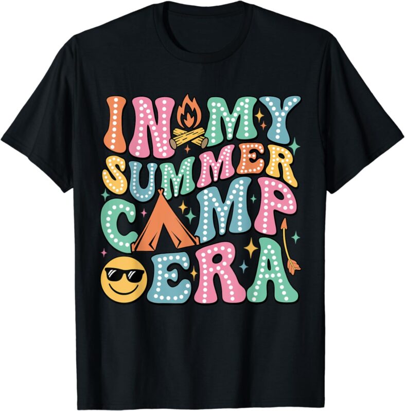 Groovy In My Summer Camp Era Retro Summer Camper Women T-Shirt