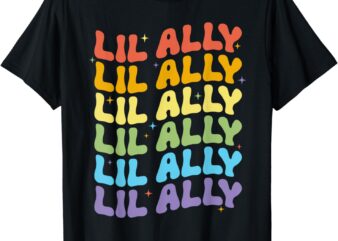 Groovy Lil Ally LGBTQ Equality Gay Pride Month Toddler Kids T-Shirt