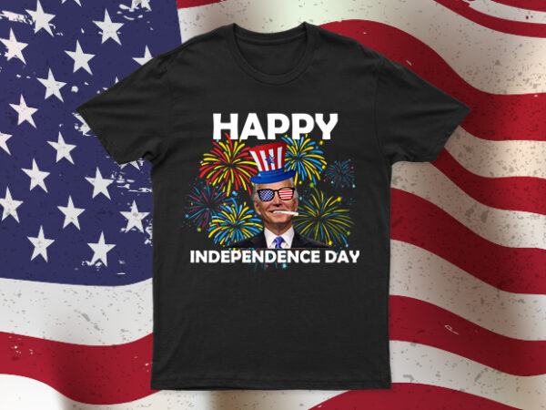 Happy independence day joe biden edition | funny independence day t-shirt design for sale | all files | easy to use