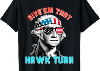Hawk Tuah Funny 2024 4th of July Meme T-Shirt