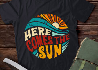 Here Comes The Sun Retro Sunshine Summer Beach lts-d graphic t shirt