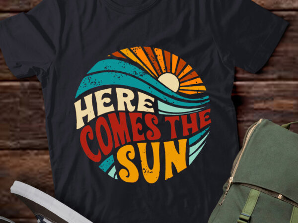 Here comes the sun retro sunshine summer beach lts-d graphic t shirt