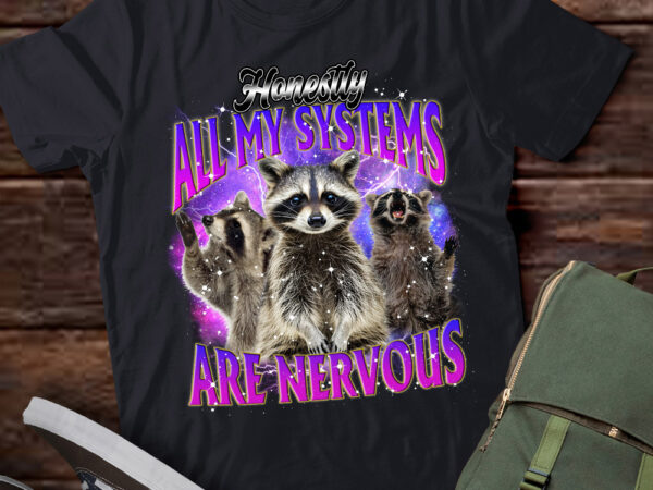 Honestly all my systems are nervous 90s vintage raccoon lts-d graphic t shirt