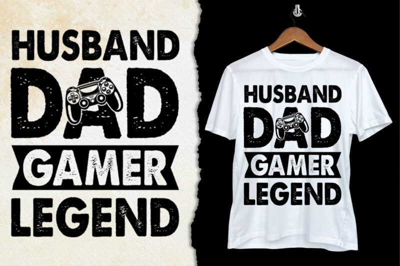 Husband Dad Gamer Legend T-Shirt Design