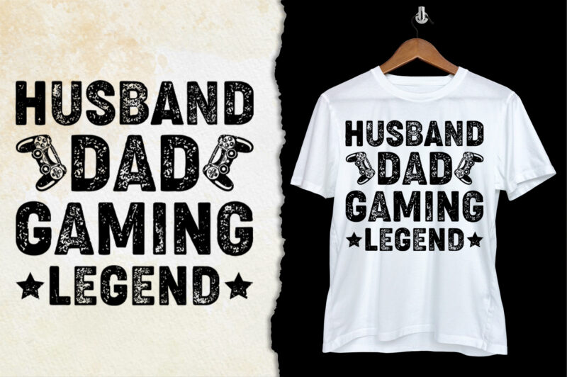 Husband Dad Gaming Legend T-Shirt Design