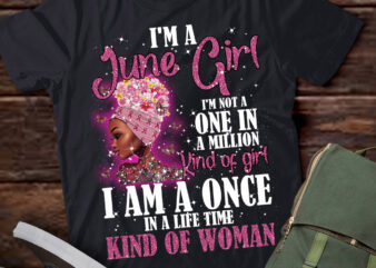 I’m A June Girl Afro Black Women Queen, Black Queen, Black Girl, Black Girl Birthday LTSD t shirt design for sale
