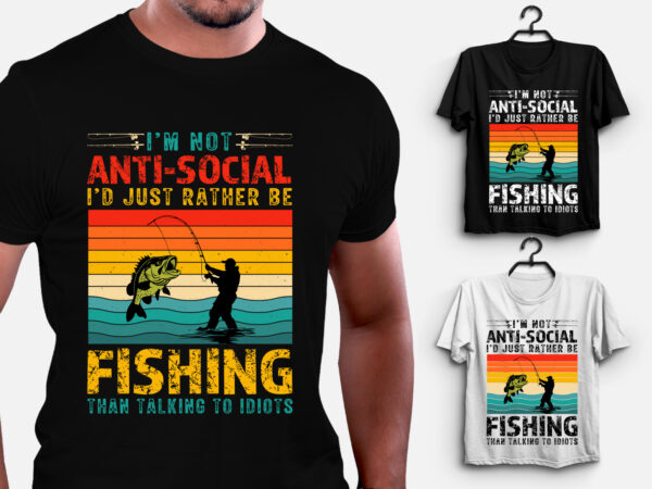 I’d just rather be fishing t-shirt design
