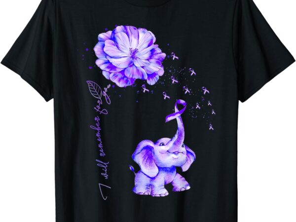 I’ll remember for you purple elephant alzheimer’s awareness t-shirt