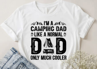 I’m A Camping Dad Like a Normal Dad Only Much Cooler T-Shirt Design