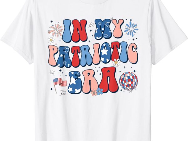 In my patriotic era retro 4th of july fourth girls groovy t-shirt