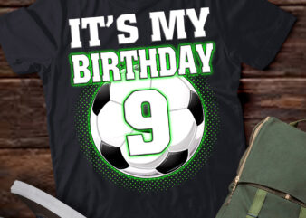 It’s My 9th Soccer Birthday Party 9th Birthday Boy Soccer T-Shirt ltsp