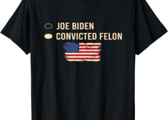 Joe Biden Vs Convicted Felon Funny Ballot Paper Voting Humor T-Shirt