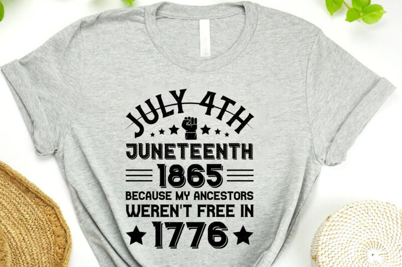 Juneteenth day t-shirt design bundle Black