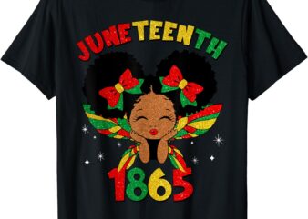 Juneteenth 1865 African American Black Princess Kids Girls T-Shirt