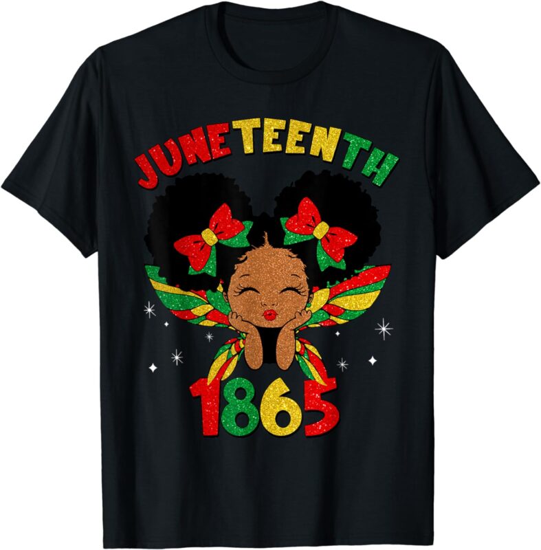 Juneteenth 1865 African American Black Princess Kids Girls T-Shirt