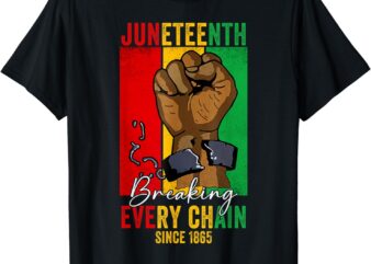 Juneteenth Breaking Every Chain Since 1865 Women Men T-Shirt