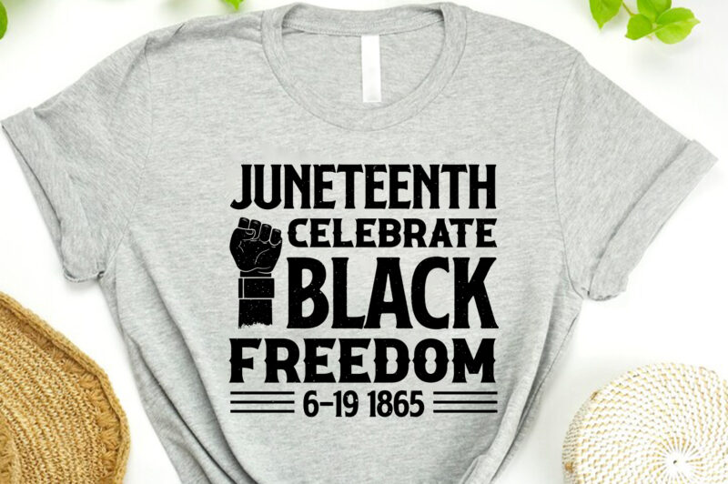 Juneteenth day t-shirt design bundle Black