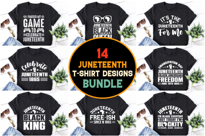 Juneteenth Day T-Shirt Design Bundle