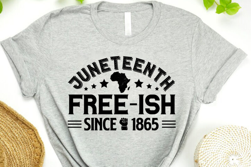 Juneteenth day t-shirt design bundle Black