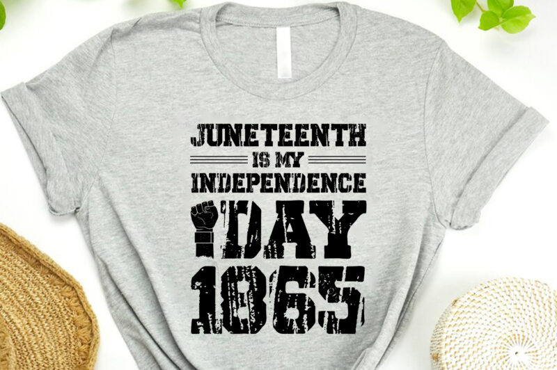 Juneteenth day t-shirt design bundle Black