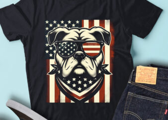 LT100 Funny Bulldogs Gift USA Flag Patriotic Dog Lover