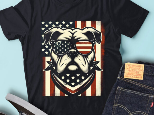 Lt100 funny bulldogs gift usa flag patriotic dog lover t shirt vector graphic