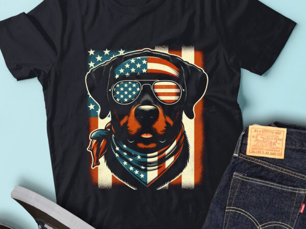 Lt101 patriotic rottweiler gift usa flag puppy animals lover t shirt vector graphic