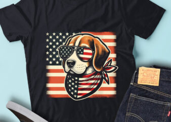 LT102 Cute Beagles USA Flag Patriotic Dog Lover Pet Owner t shirt vector graphic