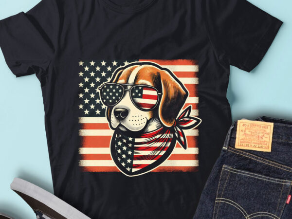Lt102 cute beagles usa flag patriotic dog lover pet owner t shirt vector graphic