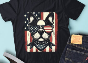 LT118 Funny Terriers Dogs T Shirt Gift USA Flag Dog Lover