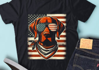 LT127 Vizslas Dogs T Shirt Gift USA Flag 4th Of July