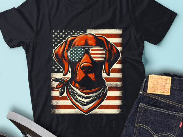 Lt127 vizslas dogs t shirt gift usa flag 4th of july
