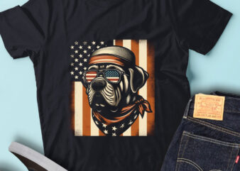 LT131 Mastiff Dog With USA Flag Dog Owner Lover t shirt vector graphic