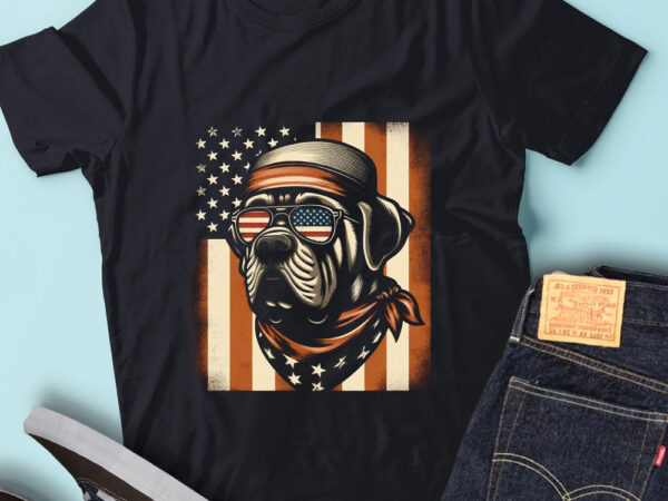 Lt131 mastiff dog with usa flag dog owner lover t shirt vector graphic