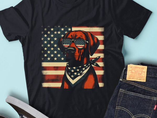 Lt136 newfoundland dog with usa flag patriotic dog lover t shirt vector graphic