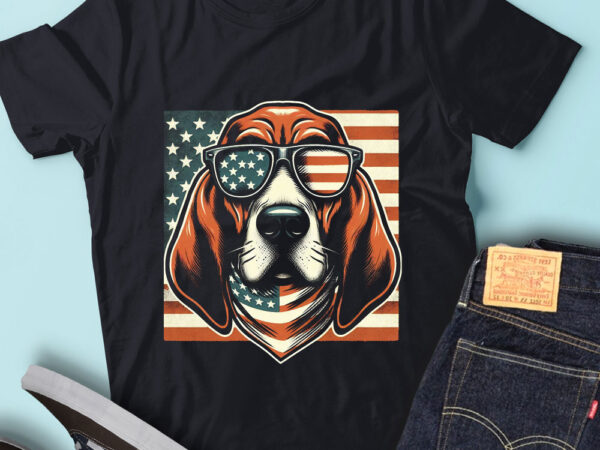 Lt144 bloodhound dogs gift usa flag patriotic dog lover t shirt vector graphic