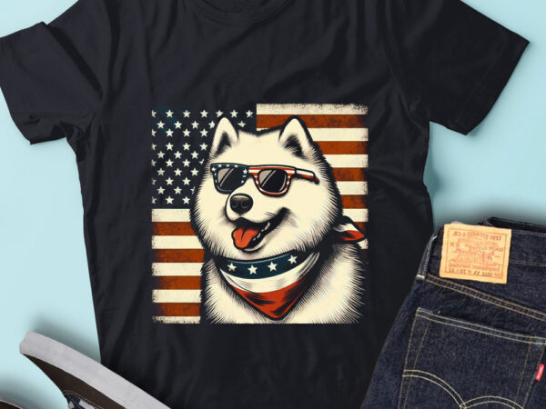 Lt147 samoyeds dogs patriotic usa flag 4th of july t shirt vector graphic