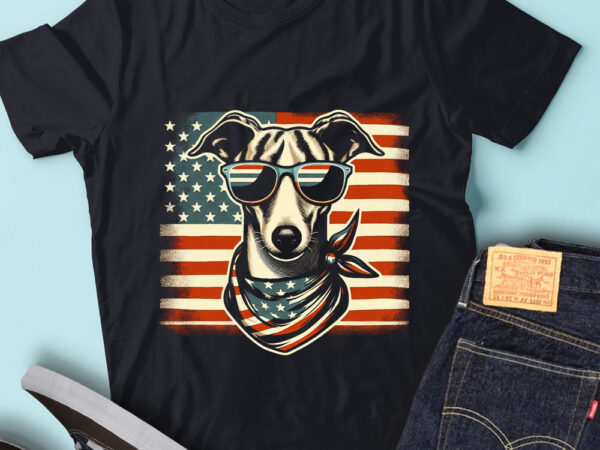 Lt148 whippets dogs with usa flag patriotic dog lover t shirt vector graphic