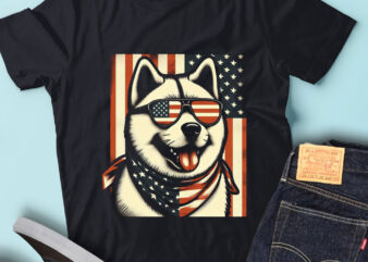 LT149 Akitas Dogs USA Flag Funny 4th Of July Dog Owner Gift t shirt vector graphic