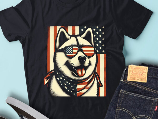 Lt149 akitas dogs usa flag funny 4th of july dog owner gift t shirt vector graphic