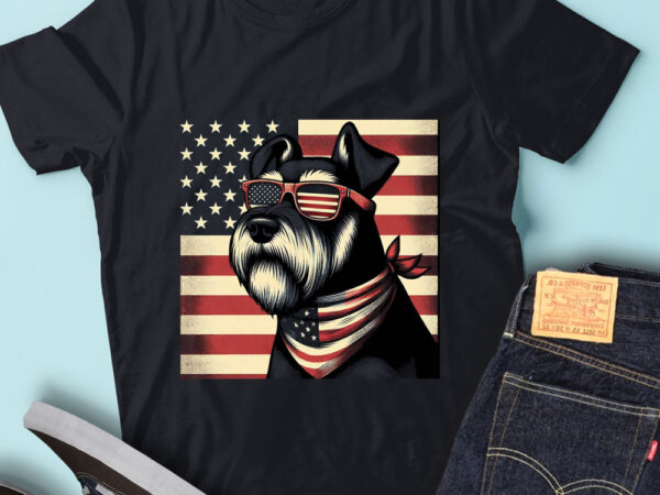 Lt152 giant schnauzer dogs gift usa flag patriotic dog lover t shirt vector graphic