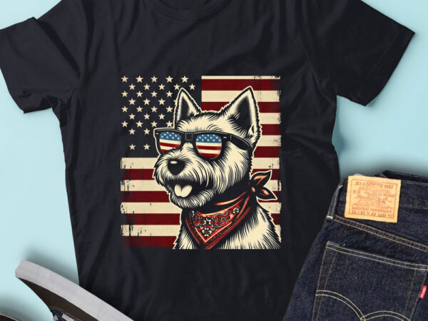 Lt154 scottish terriers dogs usa flag 4th of july dog lover t shirt vector graphic