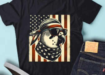 LT155 Parakeets Bird Gift USA Flag Funny Budgie Birds Lover t shirt vector graphic