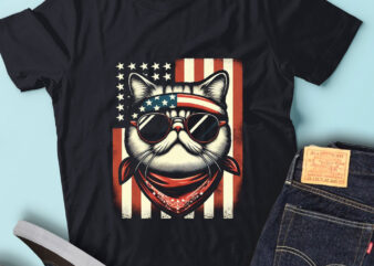 LT158 Exotic Shorthair Cats Gift USA Flag Patriotic Pet Lover