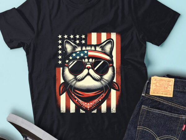 Lt158 exotic shorthair cats gift usa flag patriotic pet lover t shirt vector graphic