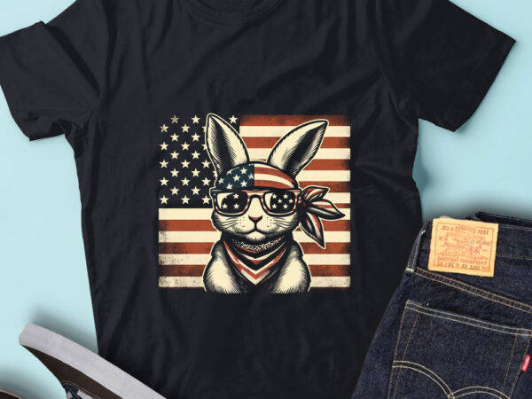 Lt166 rabbit bunny gift usa flag july 4th patriotic rabbit t shirt vector graphic
