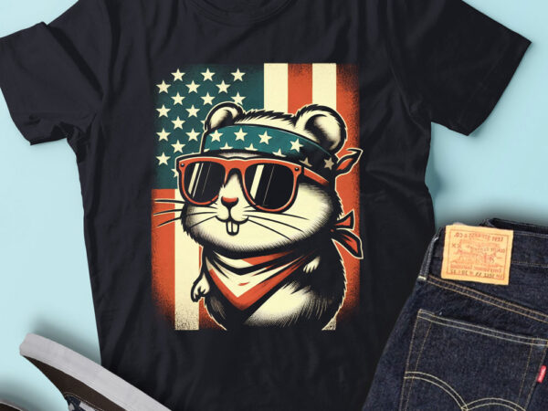 Lt167 patriotic hamster gift usa flag hamster lover t shirt vector graphic