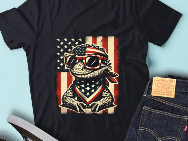 Lt169 lizard patriotic gift usa flag funny bearded dragon t shirt vector graphic